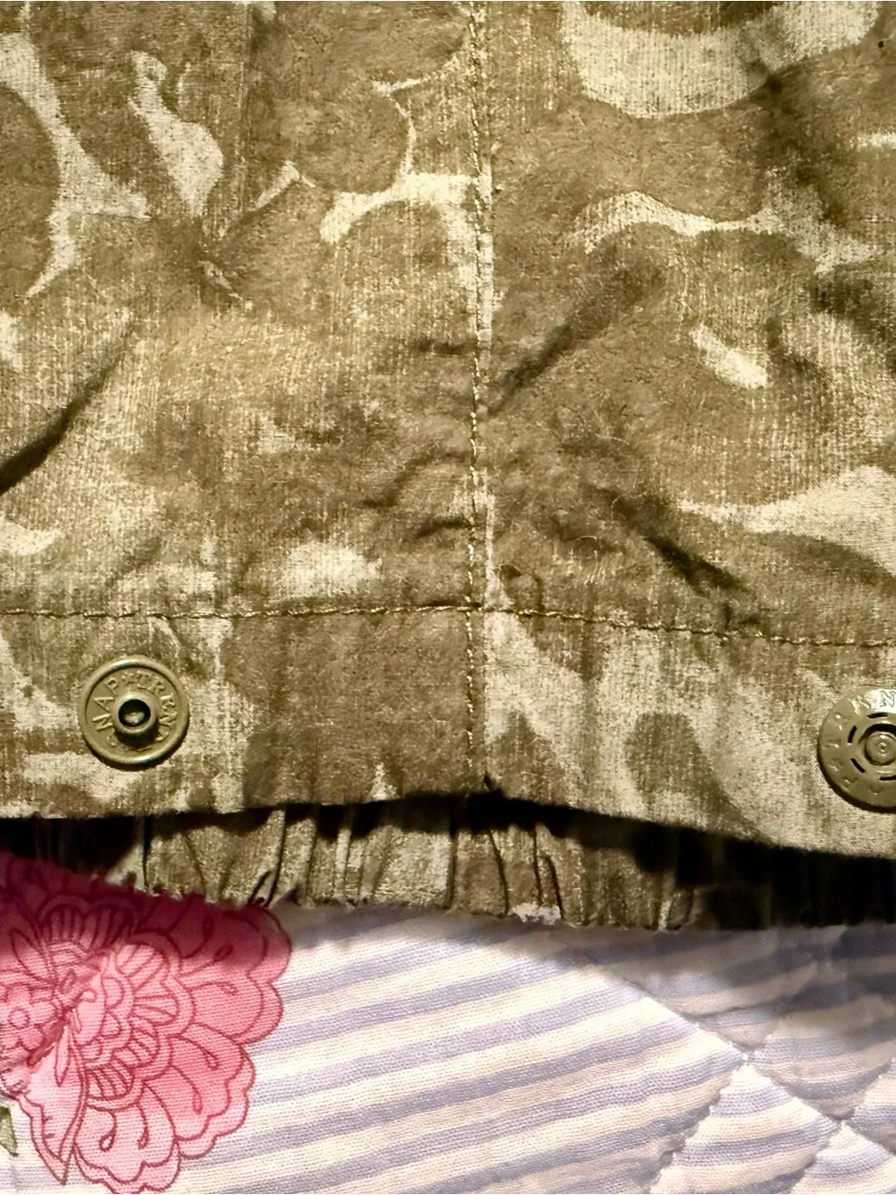 GAP Kids Olive Green Floral Cargo Jogger Pants